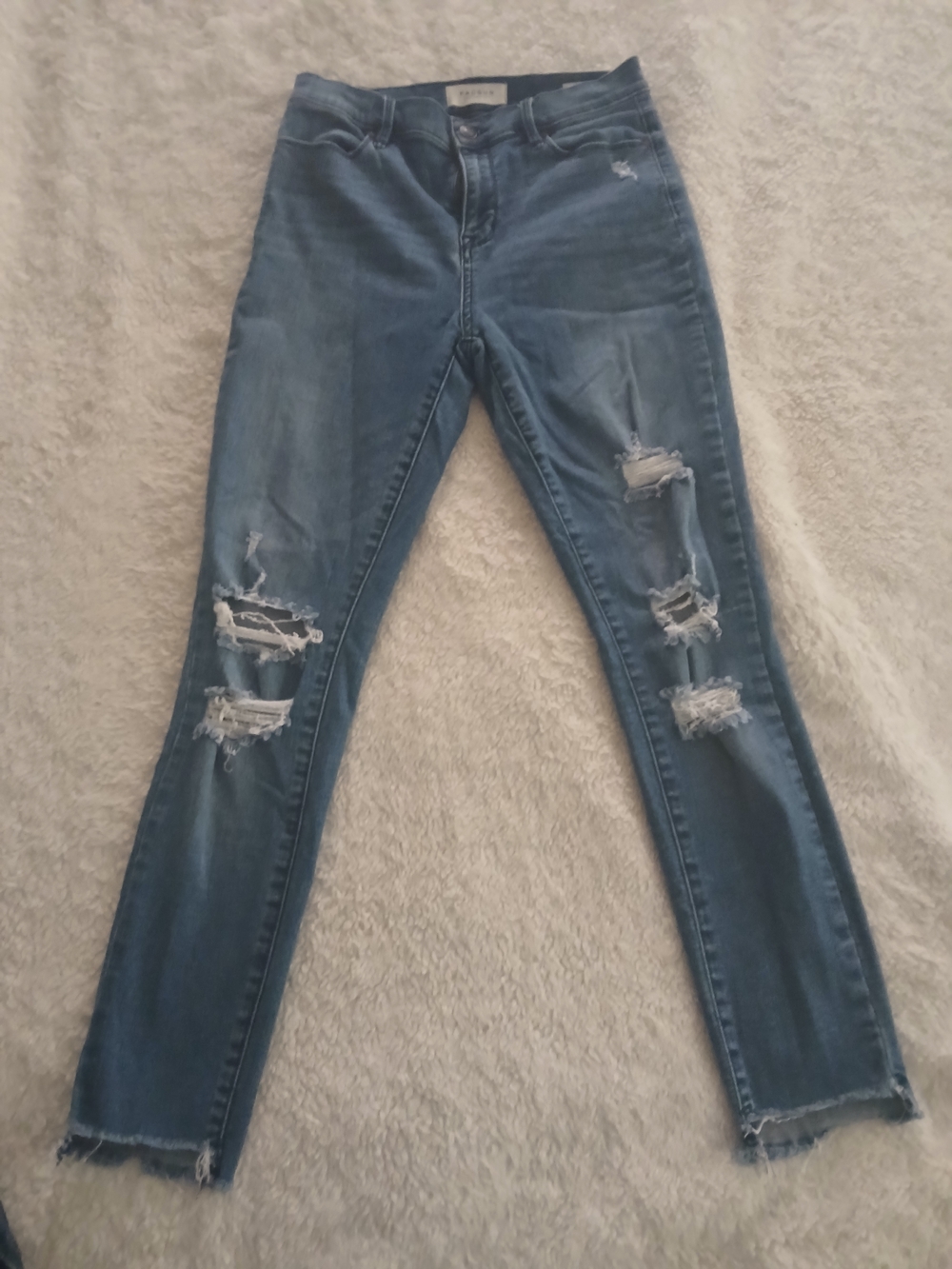 PacSun Women's High Rise Distressed Blue Jeans
